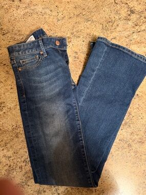 GAP Women's Denim Flare Jeans - Dark Blue Wash with Front Fade